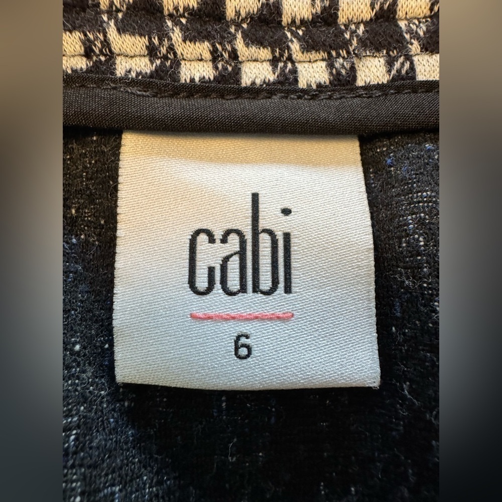 CAbi Blue Matrix Reina 21 Club Tweed Houndstooth Knit Skirt Size 6 - Picture 5 of 6